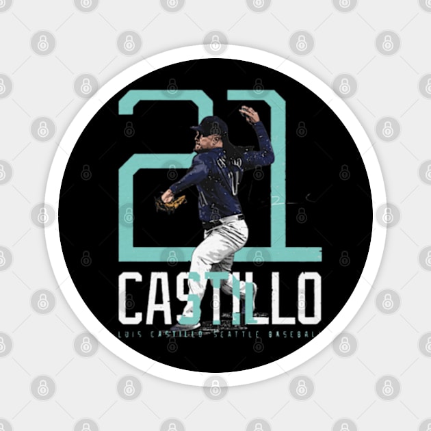 Luis Castillo Seattle Bold Number Magnet by Jesse Gorrell